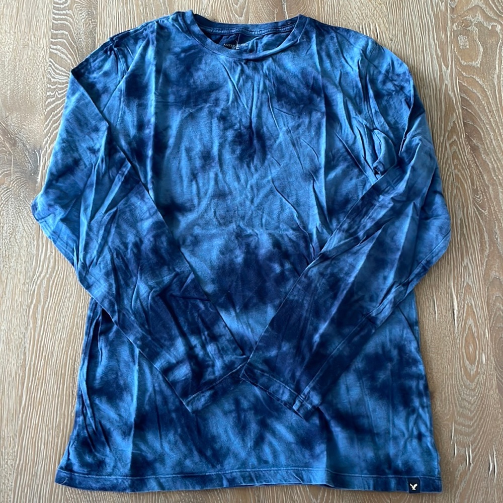 Men’s American Eagle Long Sleeved Tie Dyed Tee | Large Tall